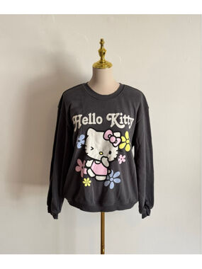 Women's Hello Kitty by Sanrio Charcoal Sweatshirt XL